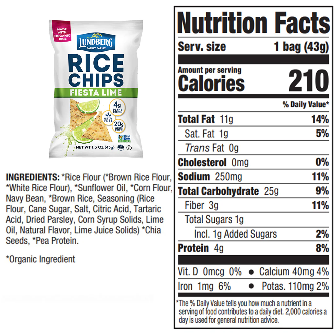Fiesta Lime Rice Chips - Single-Serve - Image 6