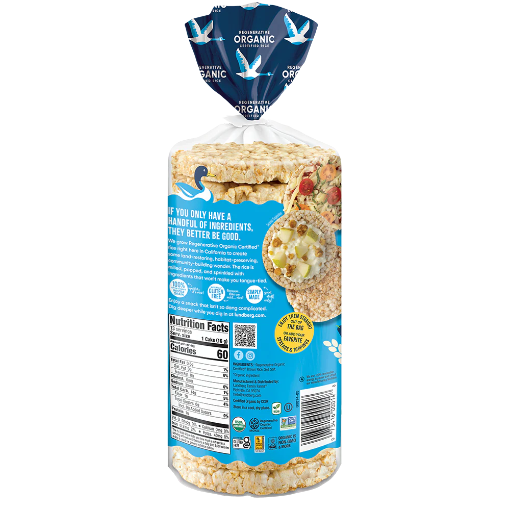 Organic Brown Rice Cakes - Lightly Salted - Image 3
