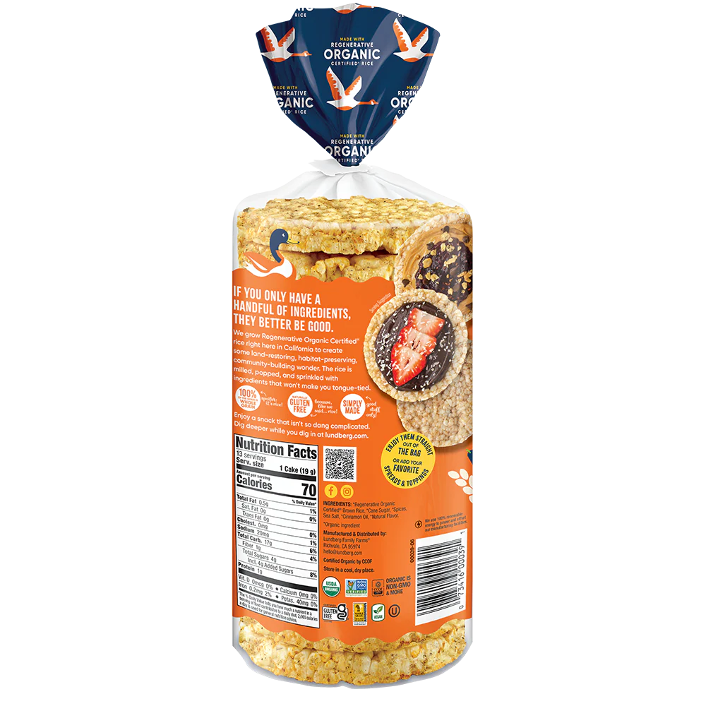 Organic Cinnamon Toast Rice Cakes - Image 3