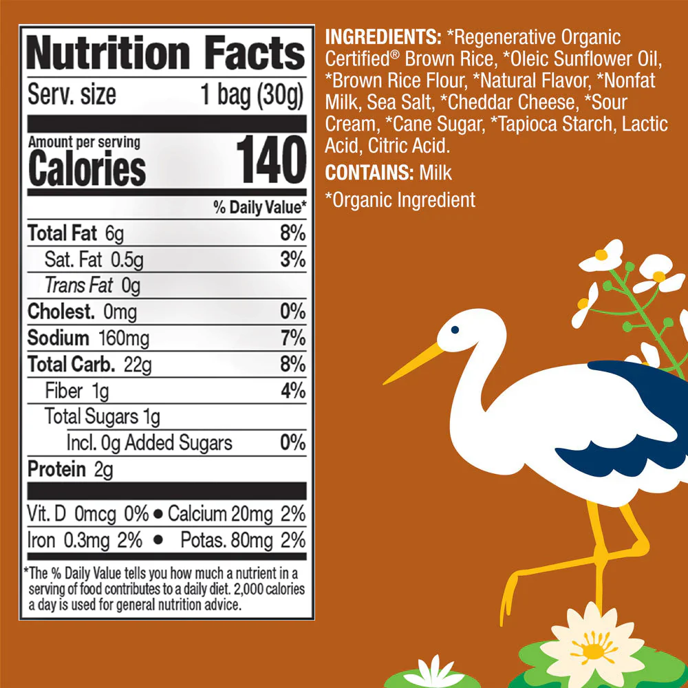 Organic White Cheddar Rice Cake Minis, Single-Serve - Image 7